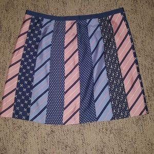 Vineyard Vines Blue & Pink Pattern Silk Skirt Sz10
